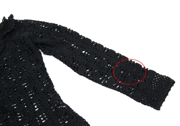 JUNIOR GAULTIER Neck Ribbon Cotton Lace Knit Top K-176210_006