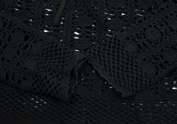 JUNIOR GAULTIER Neck Ribbon Cotton Lace Knit Top K-176210_008