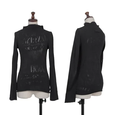 Jean Paul GAULTIER Lettering Mesh Jacquard T Shirt