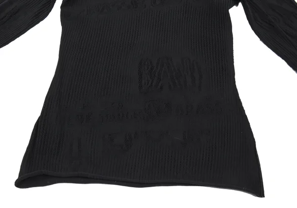 Jean Paul GAULTIER Lettering Mesh Jacquard T Shirt K-176213_011