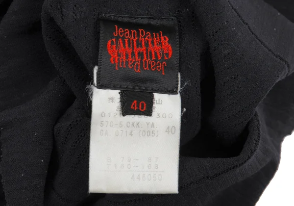 Jean Paul GAULTIER Lettering Mesh Jacquard T Shirt K-176213_021