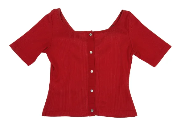 Jean Paul GAULTIER Back Lace Short Sleeve Knit Top K-176214_002