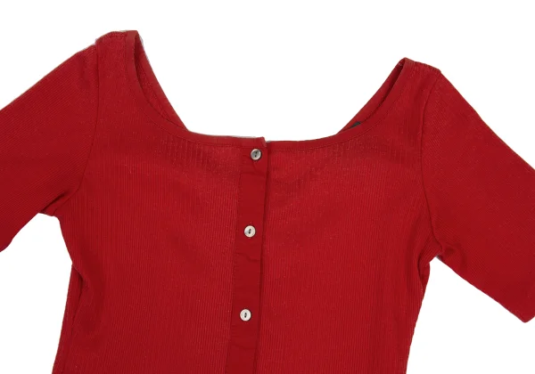Jean Paul GAULTIER Back Lace Short Sleeve Knit Top K-176214_003
