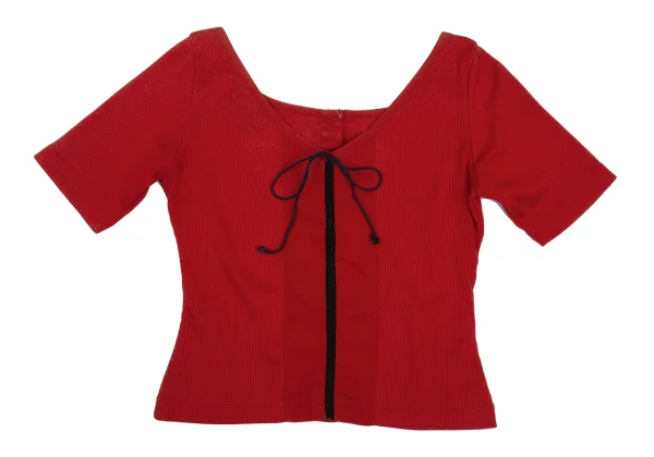 Jean Paul GAULTIER Back Lace Short Sleeve Knit Top K-176214_010