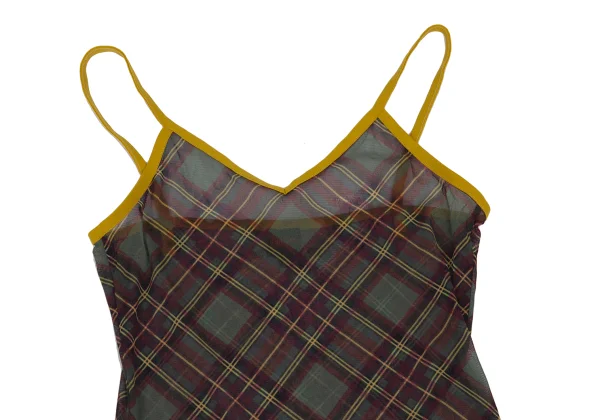 Jean Paul GAULTIER Bias Check Mesh Dress & Over Skirt K-176216_005