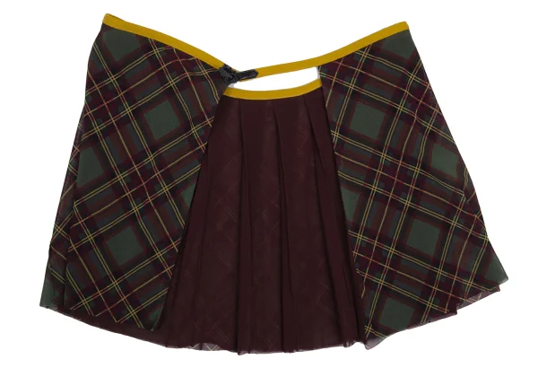 Jean Paul GAULTIER Bias Check Mesh Dress & Over Skirt K-176216_011