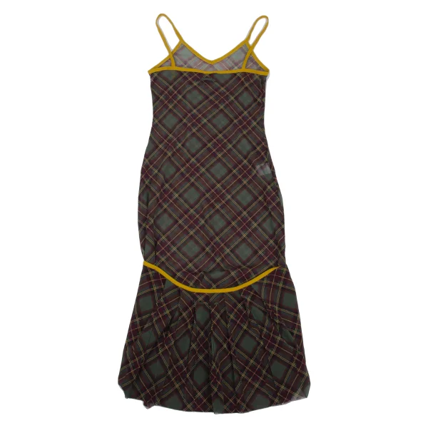 Jean Paul GAULTIER Bias Check Mesh Dress & Over Skirt K-176216_013
