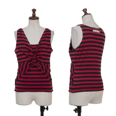 Jean's Paul GAULTIER  Twisted Layered Striped Tank Top