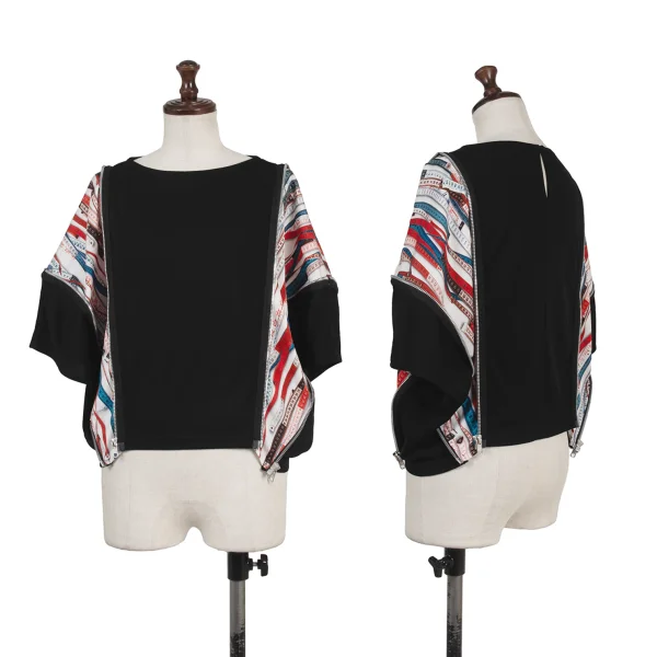 Jean Paul GAULTIER FOR SEPT PREMIERES Major Inner Zip Sleeveless Top Black,White 38 K-176220_001