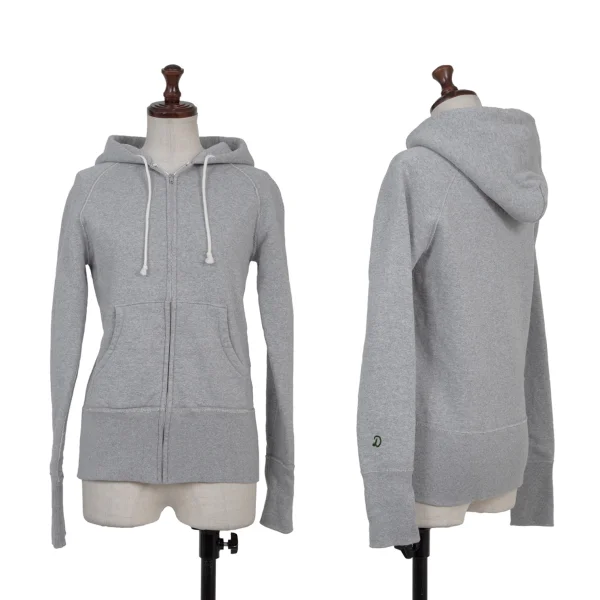 DRESSTERIOR Cotton Zip-Up Hoodie Grey 2 K-176227_001