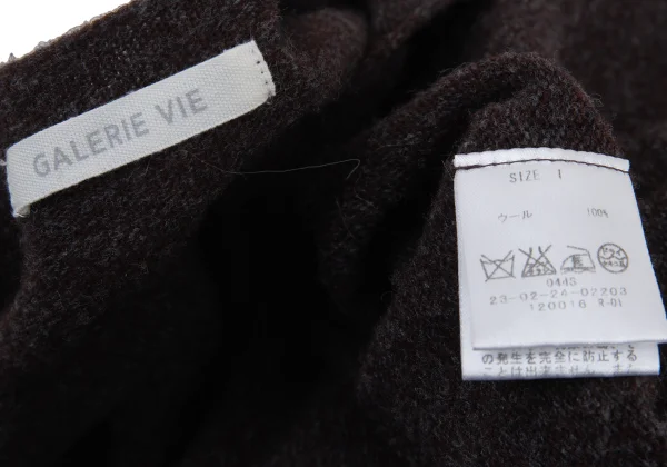 GALERIE VIE Wool V-neck Knit Sweater K-176228_012