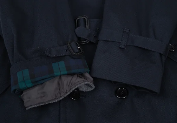tricot COMME des GARCONS Detachable Liner Check Pattern Lining Trench Coat K-176231_006