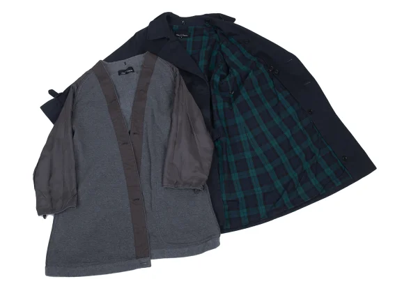 tricot COMME des GARCONS Detachable Liner Check Pattern Lining Trench Coat K-176231_013