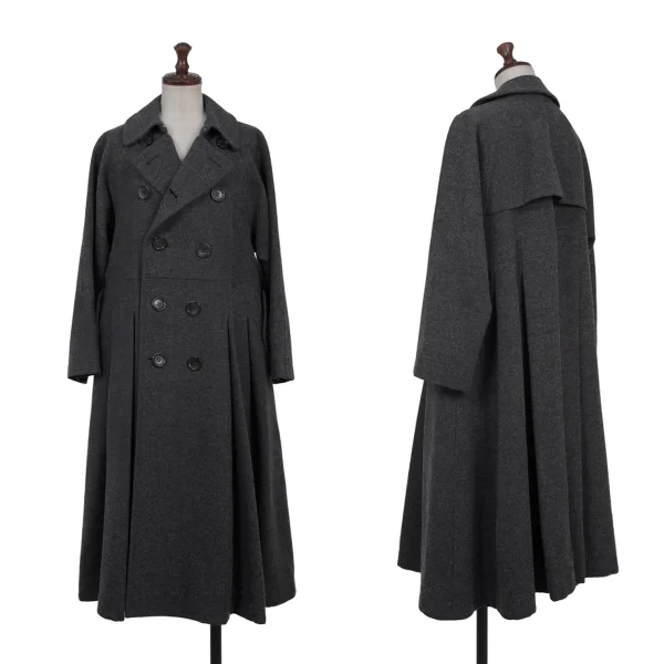 tricot COMME des GARCONS Dot Lining Wool Blend Trench Coat Grey M K-176232_001