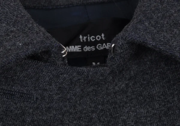 tricot COMME des GARCONS Dot Lining Wool Blend Trench Coat K-176232_006