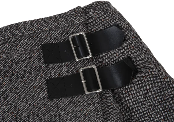 tricot COMME des GARCONS Wool Check Lining Tweed Pleated Wrap Skirt K-176234_005