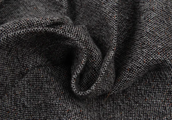 tricot COMME des GARCONS Wool Check Lining Tweed Pleated Wrap Skirt K-176234_011