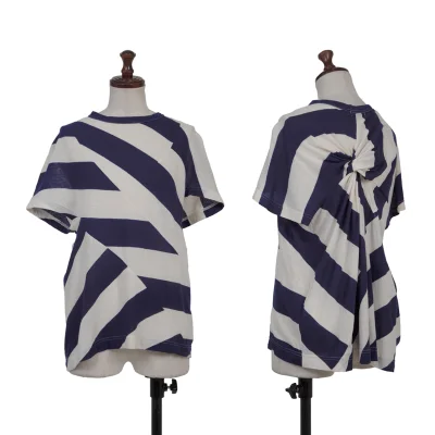 tricot COMME des GARCONS Cotton Striped Back Twist T-Shirt