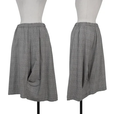 BLACK COMME des GARCONS  Wool Checker Dropped Crotch Pants