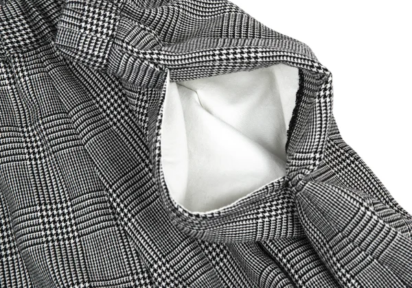 BLACK COMME des GARCONS  Wool Checker Dropped Crotch Pants K-176237_005
