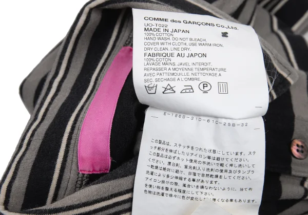 JUNYA WATANABE MAN PINK COMME des GARCONS Cotton Striped Polo Shirt K-176238_013