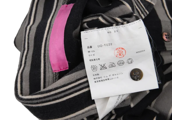 JUNYA WATANABE MAN PINK COMME des GARCONS Cotton Striped Polo Shirt K-176238_014