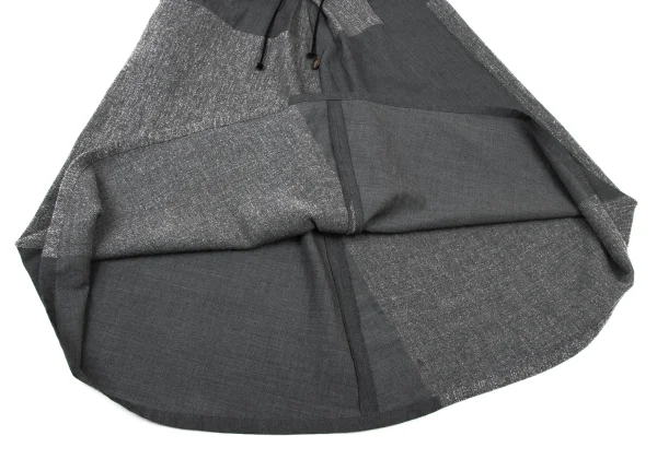 Y's Wool Front Button Design Switching Skirt K-176242_009