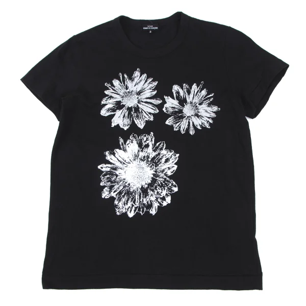 tricot COMME des GARCONS Foil Floral Printed T Shirt Black S K-176244_001