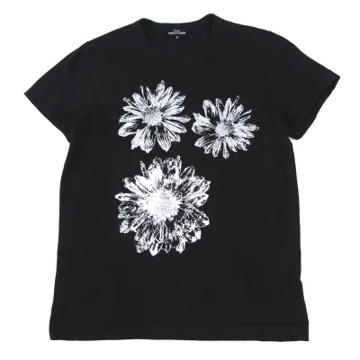tricot COMME des GARCONS Foil Floral Printed T Shirt