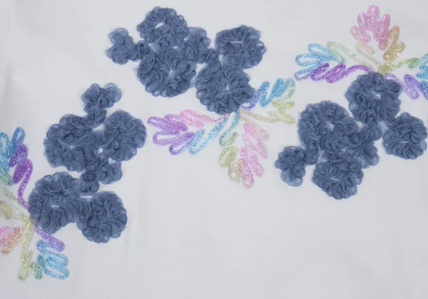 tricot COMME des GARCONStricot Special Floral Embroidery 3/4 Sleeve Top K-176247_005