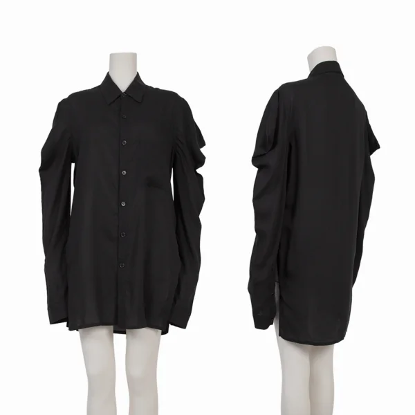 LIMI feu Square Sleeves Shirt Black 2 K-176250_001