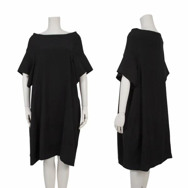 LIMI feu Poly Wide Neck Dress Black 2 K-176251_001