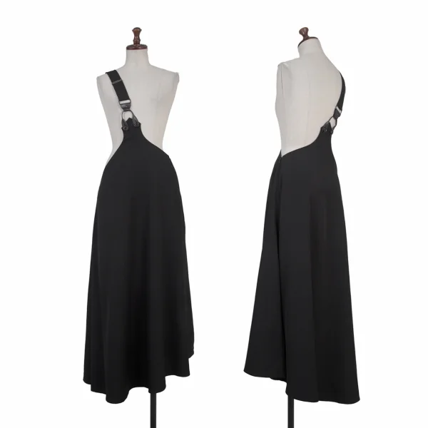 LIMI feu Wool Gaba Shouder Strap Skirt Black 2 K-176253_001