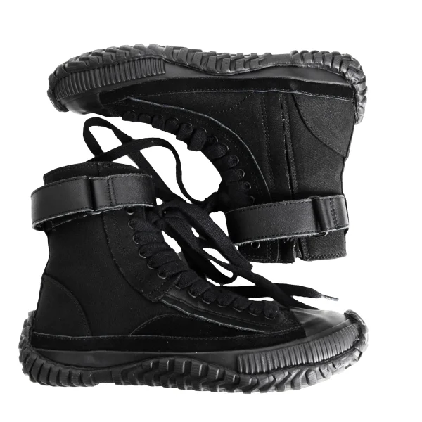 Y's Leather Switching Canvas High Cut Sneakers K-176259_004