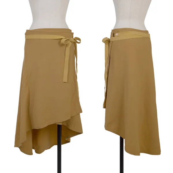 Jean Paul GAULTIER FEMME Wool Wrap Skirt Camel 40 K-176260_001
