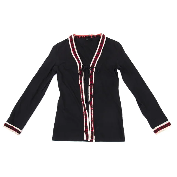 Jean Paul GAULTIER FEMME Mesh Knit Trim Design Cardigan K-176262_002