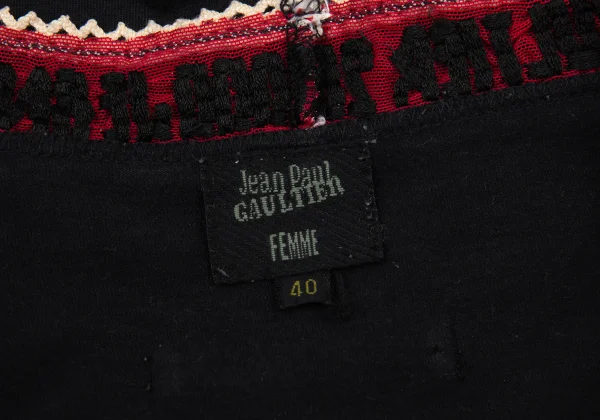 Jean Paul GAULTIER FEMME Mesh Knit Trim Design Cardigan K-176262_020