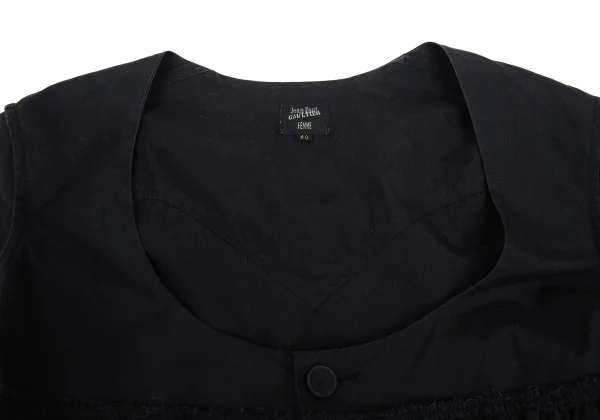 Jean Paul GAULTIER FEMME Gathered Hem Switching Blouse K-176263_006