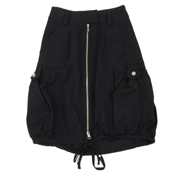 Jean Paul GAULTIER FEMME Nylon Blend Pocket Design Stretch Front Zip Skirt K-176269_002
