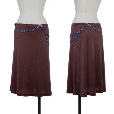 Jean Paul GAULTIER FEMME Dot Print Button Design Skirt