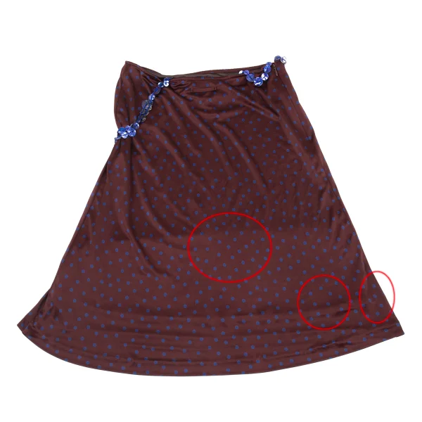 Jean Paul GAULTIER FEMME Dot Print Button Design Skirt K-176270_011