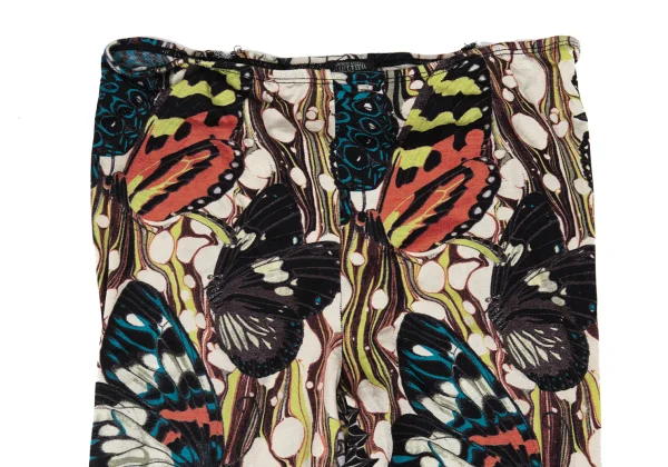 Jean Paul GAULTIER FEMME Butterfly Print Back Lace-Up Stretch Pants  K-176272_003