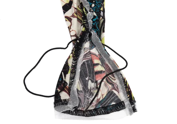 Jean Paul GAULTIER FEMME Butterfly Print Back Lace-Up Stretch Pants  K-176272_009