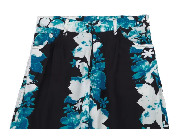 Jean Paul GAULTIER FEMME Rayon Floral Print Pants K-176273_002