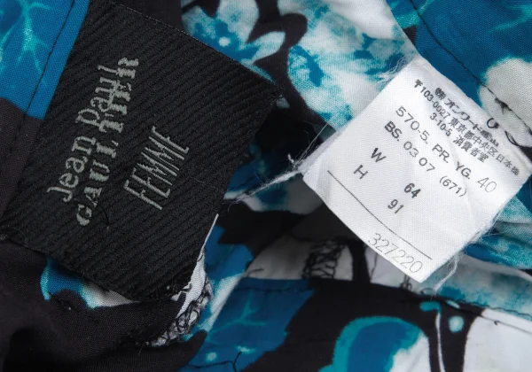 Jean Paul GAULTIER FEMME Rayon Floral Print Pants K-176273_016