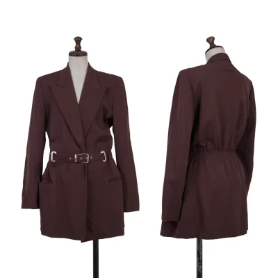 Jean Paul GAULTIER CLASSIQUE Wool Rayon Belted Jecket