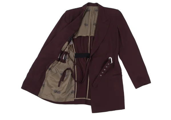 Jean Paul GAULTIER CLASSIQUE Wool Rayon Belted Jecket K-176274_014