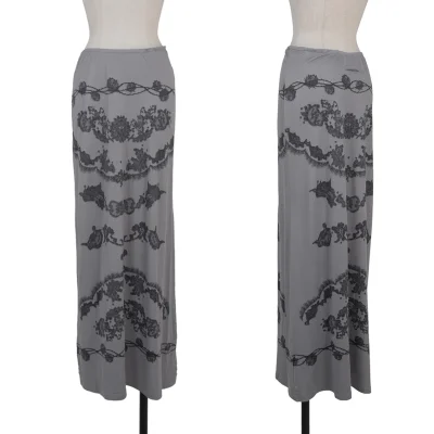 JPG by GAULTIER Gothic Print Long Stretch Skirt
