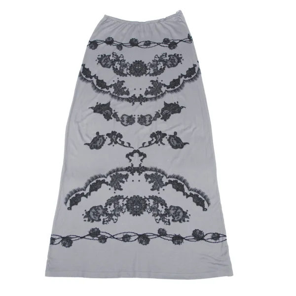 JPG by GAULTIER Gothic Print Long Stretch Skirt K-176279_002