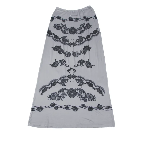 JPG by GAULTIER Gothic Print Long Stretch Skirt K-176279_016